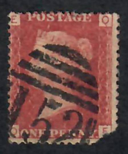 GREAT BRITAIN 1858 1d Red Plate 147  Letters EQQE. Corner miising. - 70147 - Used