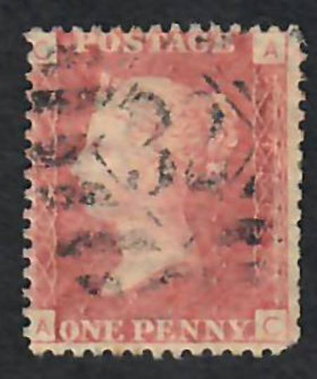 GREAT BRITAIN 1858 1d Red. Plate 150. Letters CAAC. Some dull perfs. - 70150 - Used