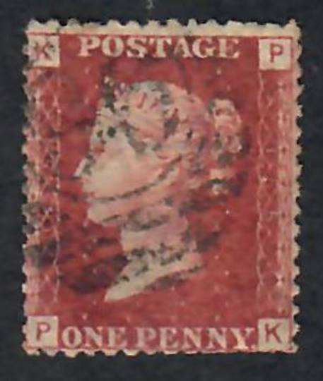 GREAT BRITAIN 1858 1d red Plate 155 Letters KPPK. - 70155 - FU