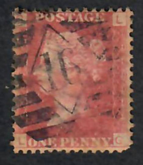 GREAT BRITAIN 1858 1d Red Plate 162 Letters GLLG - 70162 - Used