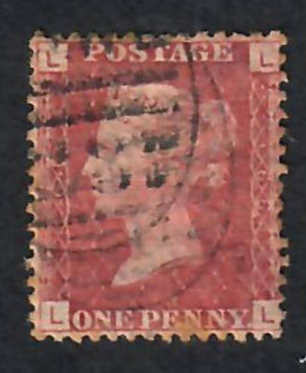 GREAT BRITAIN 1858 1d Red Plate 166 Letters LLLL. - 70166 - Used