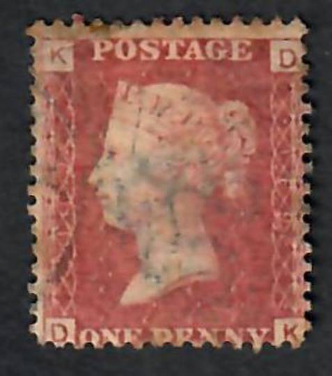 GREAT BRITAIN 1858 1d Red. Plate 169. Letters KDDK. - 70169 - Used