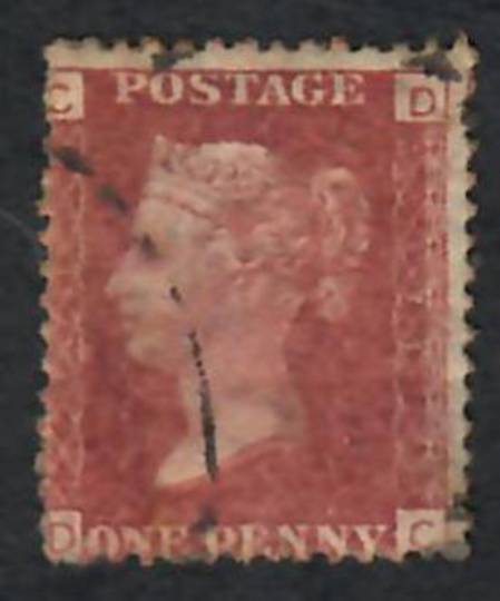 GREAT BRITAIN 1858 1d Red Plate 172 Letters JNNJ. Centered east. - 70172 - Used