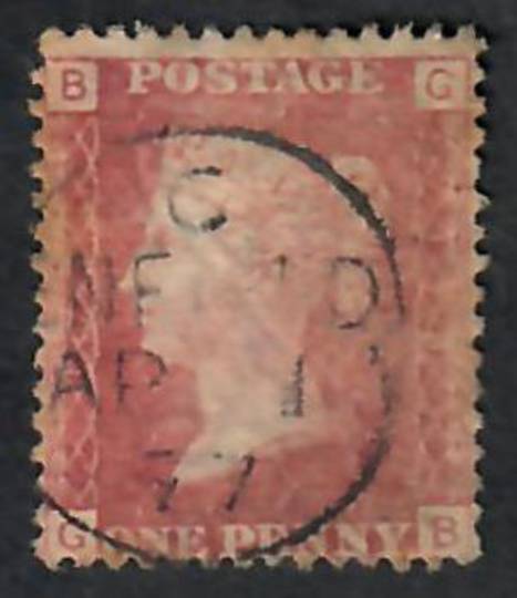 GREAT BRITAIN 1858 1d Red. Plate 173. Letters BGGB. - 70173 - Used