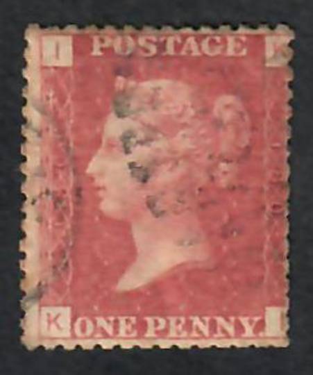 GREAT BRITAIN 1858 1d Red Plate 180 Letters IKKI. - 70180 - FU