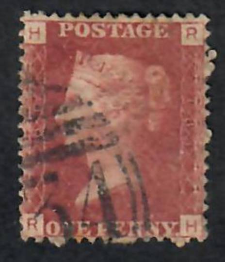 GREAT BRITAIN 1858 1d Red Plate 181 Letters HRRH. - 70181 - Used