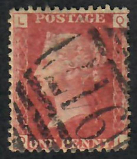 GREAT BRITAIN 1858 1d Red Plate 191. Letters LQQL - 70191 - Used