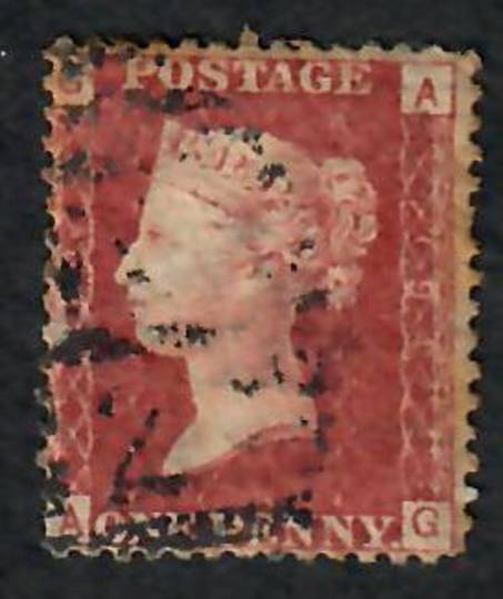 GREAT BRITAIN 1858 1d Red Plate 194. Letters GAAG. - 70194 - Used