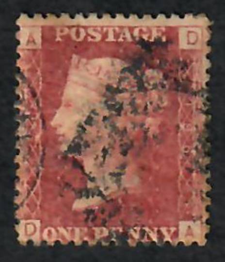 GREAT BRITAIN 1858 1d Red Plate 196. Letters ADDA. - 70196 - Used