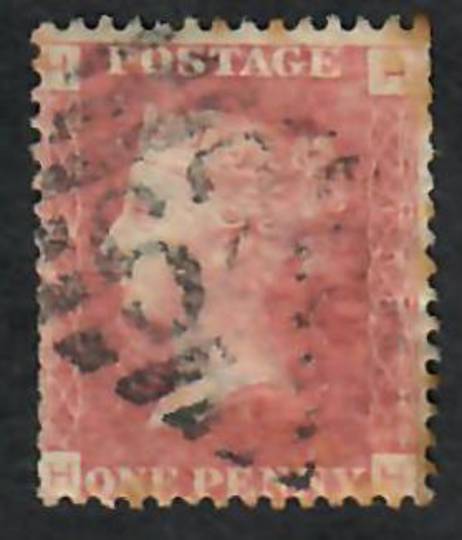 GREAT BRITAIN 1858 1d Red Plate 198 Letters HHHH. - 70198 - Used