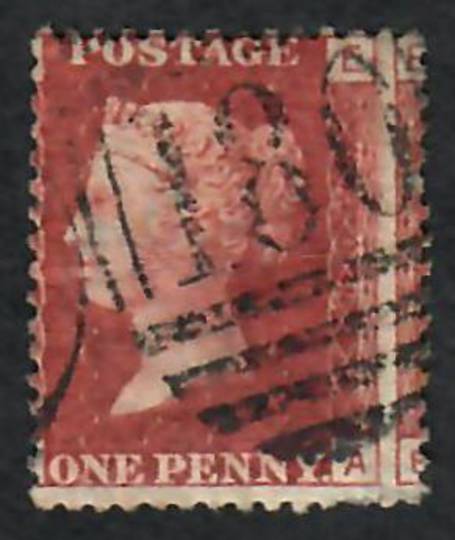 GREAT BRITAIN 1858 1d Red Plate 212. Letters AEEA. Centered east. - 70212 - Used