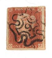 GREAT BRITAIN 1841 1d Red Maltese Obliterator. Number 9. - 70234 - FU