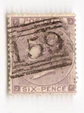 GREAT BRITAIN 1862 6d Lilac with hairlines in corners (as illustrated in SG).Letters FJJF.Sound used Good perfs.Centred slightly