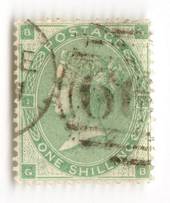 GREAT BRITAIN 1862 1/- Green. Plate 1 Fine used. Light postmark. Centred slightly East. Good perfs.Attractive. - 70244 - FU