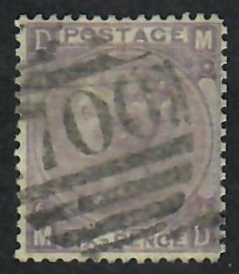 GREAT BRITAIN 1867 6d Deep Lilac. With hyphen. Plate 6.  Letters DMMD. Postmark 700 in barred oval. Well centred. - 70269 - Used