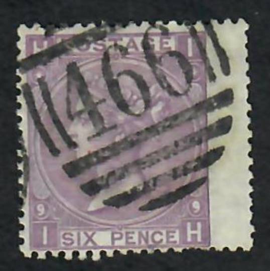GREAT BRITAIN 1867 6d  Mauve. Without hyphen. Plate 9. Letters HIIH. A striking copy with right wing margin and fresh colour. Cl