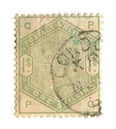 GREAT BRITAIN 1883 1/- Dull Green. Letters CPPC. Centred slightly north. Good perfs. Light cds. Above average copy. - 70322 - FU