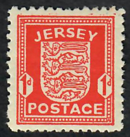 JERSEY 1941 German Occupation Â½d Bright Green and 1d Scarlet both on Greyish paper. - 70337 - UHM