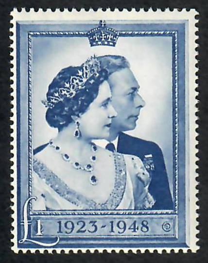 GREAT BRITAIN 1948 Royal Silver Wedding Â£1 Blue. - 70340 - UHM