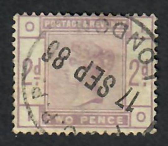GREAT BRITAIN 1883 Victoria 1st Definitive 2d Lilac.Letters OIIO. Centred north. Good perfs. LONDON cds 17/9/85. Nice copy. - 70