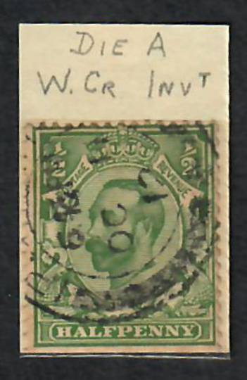 GREAT BRITAIN 1911 Geo 5th Definitive ½d Green. Die A. Watermark Imperial Crown Inverted. - 70356 - Used