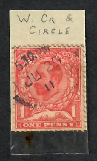 GREAT BRITAIN 1911 Geo 5th Definitive 1d Red. Watermark Imperial Crown and Circle. - 70360 - FU