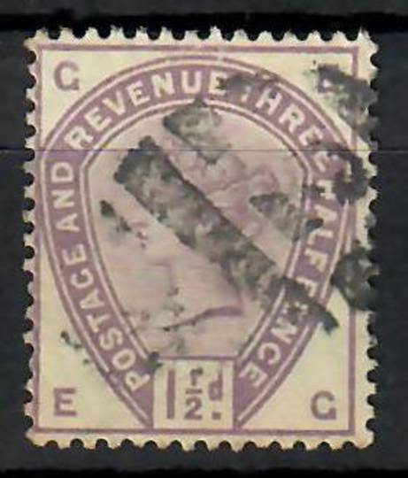 GREAT BRITAIN 1883 1Â½d Lilac. Letters GEEG. One dull perf. Barred cancel. Attractive. - 70365 - FU