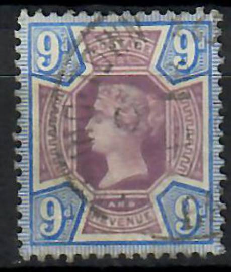 GREAT BRITAIN 1887 Victoria 1st Definitive 9d Dull Purple & Blue. Well centred and lightly cancelled. - 70375 - FU