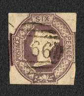 GREAT BRITAIN 1854 6d Mauve.Cut square into the borders. Very light postmark. Attractive copy. - 70399 - VFU