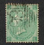 GREAT BRITAIN 1865 Victoria 1st Definitive 1/- Green. Light postmark covers face. Still a nice copy. - 70403 - FU