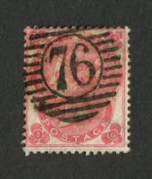 GREAT BRITAIN 1862 3d Bright Carmine-rose.Sound used. Postmark 76 in circle. Slightly off centre. Good perfs. - 70412 - Used