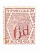 GREAT BRITAIN 1880 Victoria 1st Definitive 6d on 6d Lilac.  Plate 18. Watermark Imperial Crown. - 70440 - MNG