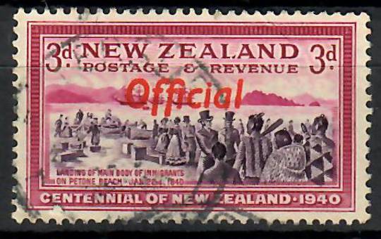 NEW ZEALAND 1940 Official 3d Purple and Carmine with joined ff. - 70450 - Used