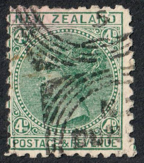 NEW ZEALAND 1882 Victoria 1st Second Sideface  4d Green with advert. Third setting in mauve. Frys pure concentrated cocoa. - 704