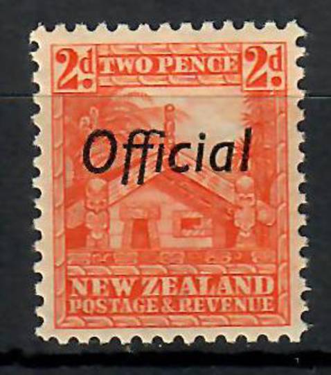 NEW ZEALAND 1935 Pictorial Official 2d Whare. Perf 12½. - 70467 - UHM