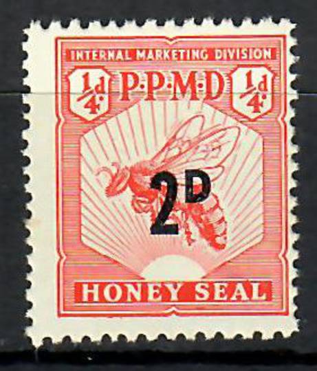 NEW ZEALAND Honey Seal 2d on the farthing Orange-Red. - 70472 - UHM