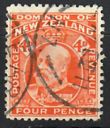 NEW ZEALAND 1909 Edward 7th Definitive 4d Orange. Perf 14 line. - 70473 - FU