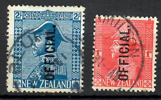 NEW ZEALAND 1926 Geo 5th Admiral Officials. Set of 2. - 70474 - FU