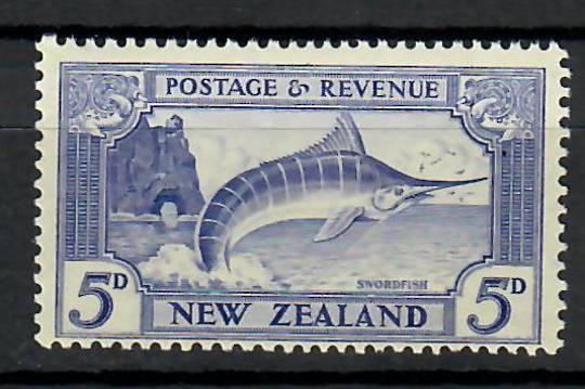 NEW ZEALAND 1935 Pictorial 5d Blue. Perf 14-13 x 13½. Compound perf. - 70483 - UHM