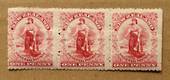 NEW ZEALAND 1900 1d Universal. Dot Plates. Strip of 3. - 70490 - UHM