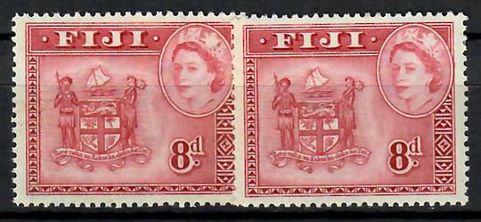 FIJI 1954 Elizabeth 2nd Definitives. Both listed colours (shades) of the 8d. - 70501 - Mint