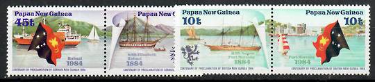 PAPUA NEW GUINEA 1984 Centenary of the Proclmation of the Protectorates. Set of 4 in joined pairs. - 70506 - UHM
