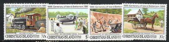 CHRISTMAS ISLAND 1988 Centenary of Permanent Settlement. Set of 4. - 70515 - UHM