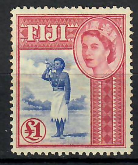 FIJI 1954 Elizabeth 2nd Definitive £1 Ultramarine and Carmine. - 70520 - UHM