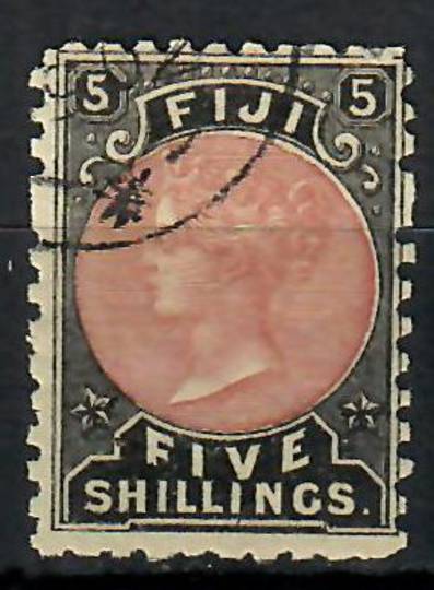 FIJI 1882 Victoria 1st Definitive 5/- Dull Red and Black. - 70533 - VFU