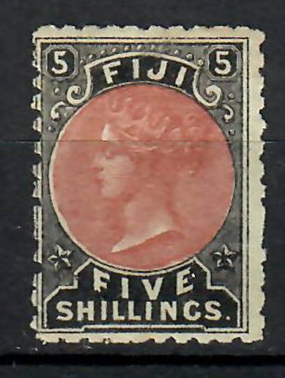 FIJI 1882 Victoria 1st Definitive 5/- Dull Red and Black. - 70535 - Mint
