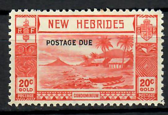 NEW HEBRIDES 1938 Postage Due 20c Scarlet. - 70539 - Mint