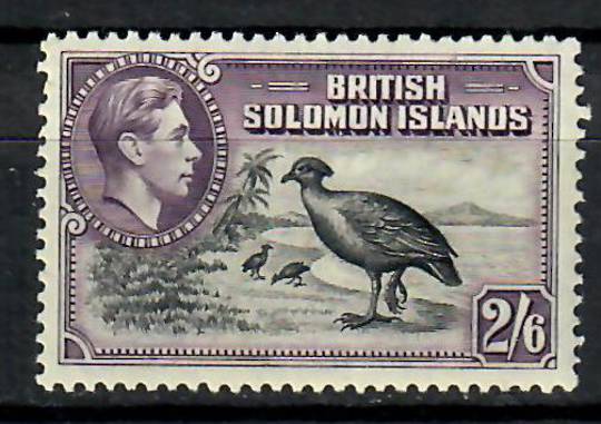 SOLOMON ISLANDS 1939 Geo 6th Definitive 2/6 Black and Violet. - 70545 - UHM