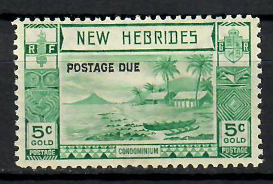 NEW HEBRIDES 1938 Postage Due 5c Blue-Green. - 70546 - Mint