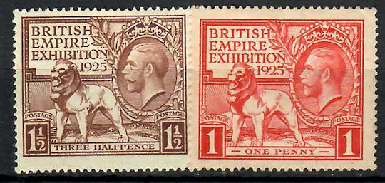 GREAT BRITAIN 1925 British Empire Exhibition. Set of 2. - 70567 - LHM